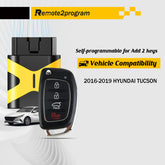 Key Programmer OBD Scanner Tool and Car Key Fob Replacement for 2015-2019 Hyundai Santa Fe with FCC: TQ8-RKE-4F31 for All Key Lost